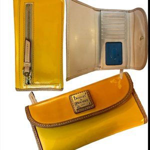 Dooney & Bourke Yellow Patten Leather Wallet